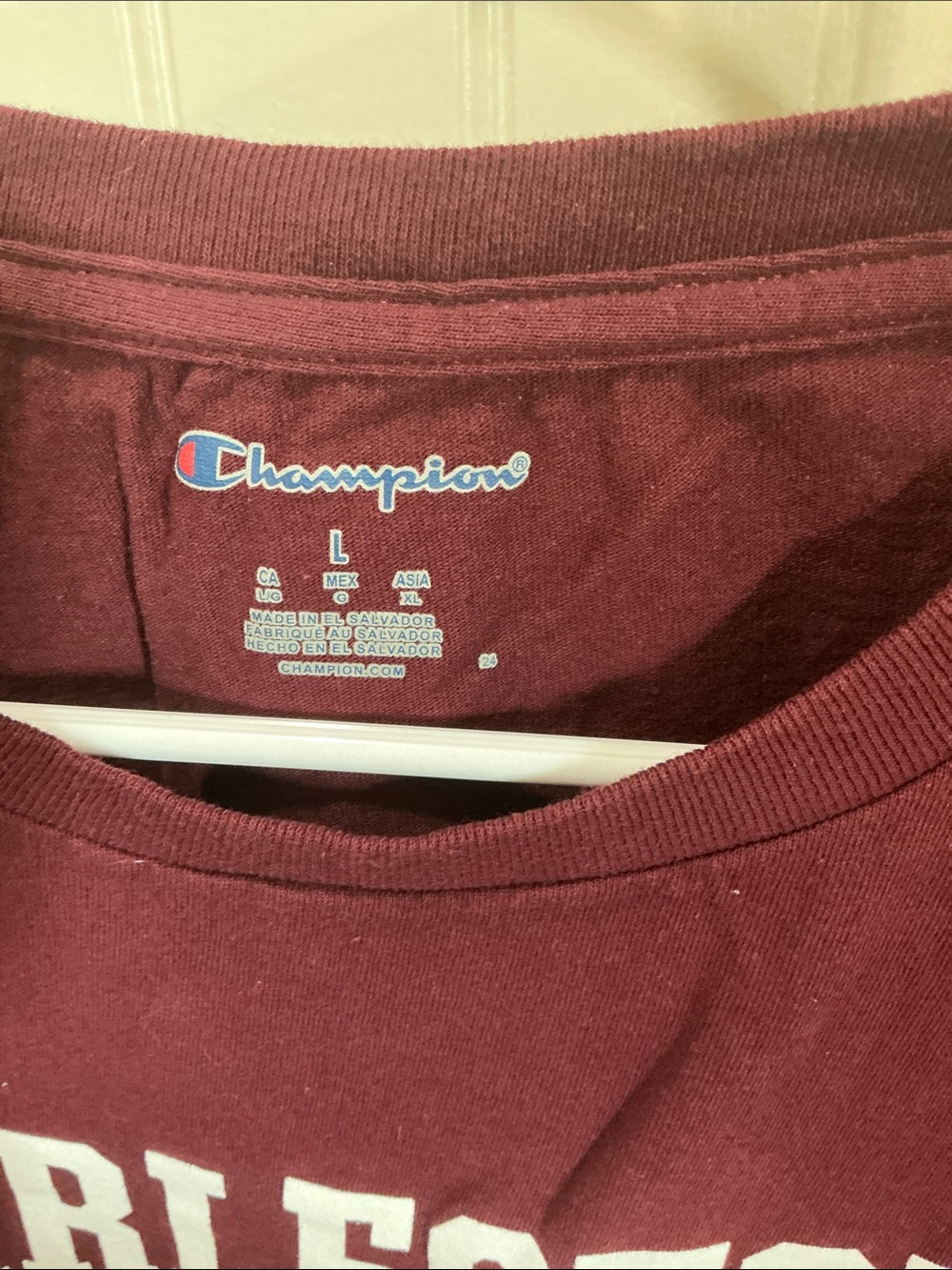 Champion Maroon College of Charleston Basketball Short Sleeve Tee - Picture 2 of 2